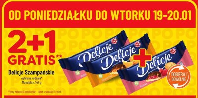 Szampan Delicje wybrane rodzaje Mondelez promocja w POLOmarket