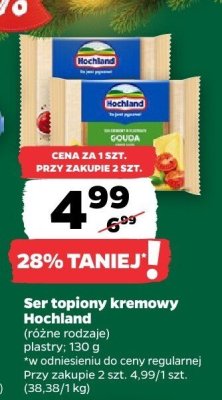 Ser topiony kremowy Hochland różne rodzaje plastry promocja w Netto