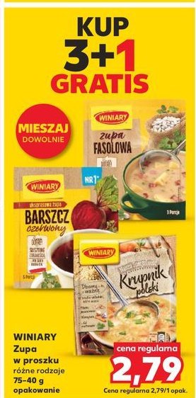 Zupa fasolowa Winiary nasza specjalność promocja w Kaufland