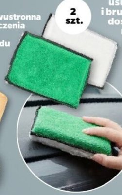 Gąbka dwustronna do czyszczenia wnętrza samochodu promocja w Netto