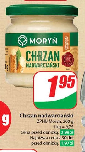 Chrzan nadwarciański Moryń promocja w Dino