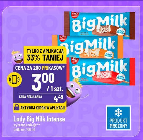 Lód choco Algida big milk promocja