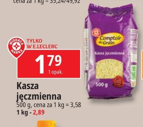 Kasza jęczmienna Wiodąca marka comptoir de grain promocja