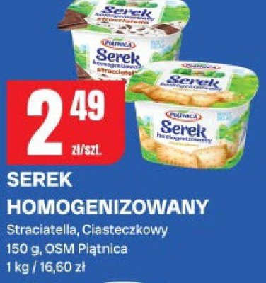 Serek homogenizowany straciatella, ciasteczkowy OSM Piątnica promocja w Chorten