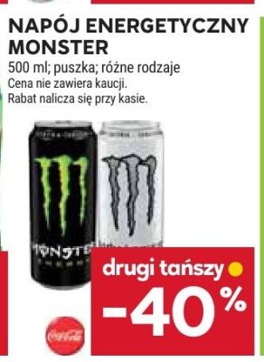 Napój energetyczny Monster promocja w Stokrotka