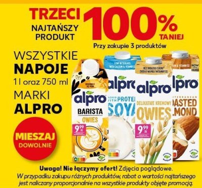 Napoje Alpro różne rodzaje 1l oraz 750ml promocja w Kaufland