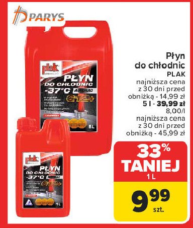 Płyn do chłodnic -37 autorad g12+ Plak promocja w Carrefour Market