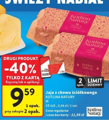 Jaja z chowu ściółkowego KOTLINA NATURY M promocja w Intermarche