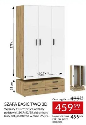 SZAFA BASIC TWO 3D Abra Meble promocja w Abra Meble