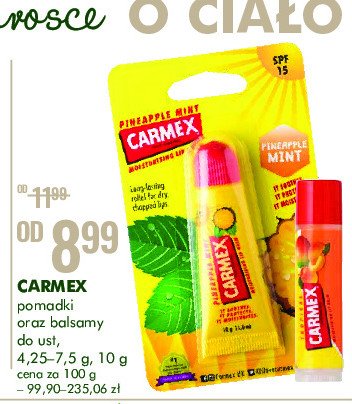 Balsam do ust nawilżający pineapple mint Carmex promocja