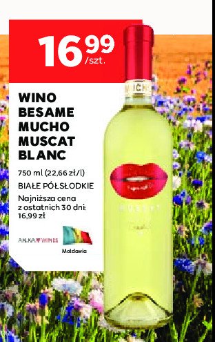 Wino BESAME MUCHO MUSCAT MOLDOVENESC promocja