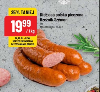 Kiełbasa polska pieczona Rzeźnik szymon poleca promocja