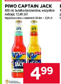 Piwo Captain jack on the beach promocja