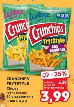 Chipsy sos barbecue Crunchips frytstyle promocja