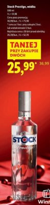 Wódka Stock Prestige promocja w Lidl