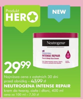 NEUTROGENA INTENSE REPAIR krem do twarzy, ciała i dłoni promocja w Super-Pharm