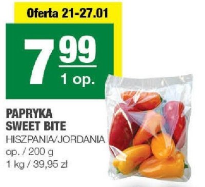 Papryka Sweet Bite Hiszpania/Jordania promocja w SPAR