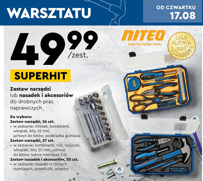 Zestaw narzedzi Niteo tools promocja