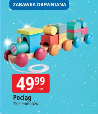 Pociąg 15 elementów Clementoni promocja w Leclerc