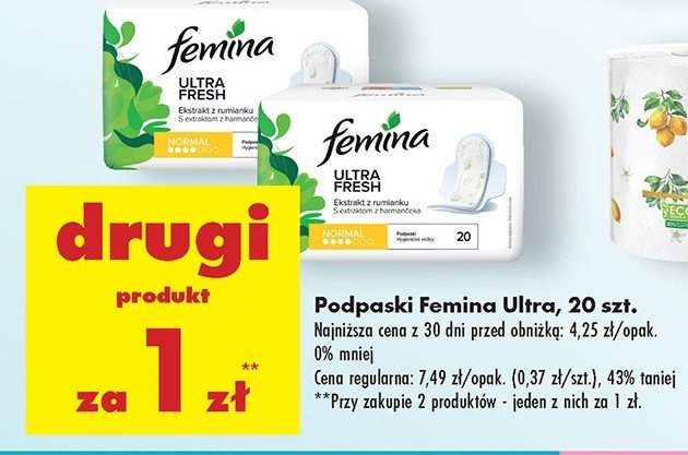 Podpaski fresh Femina ultra promocja