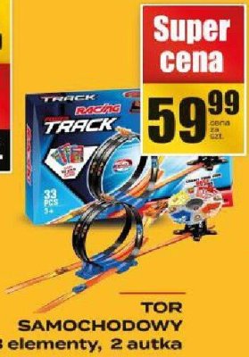 Tor samochodowy Tracer Track 33 elementy, 2 autka promocja w Supeco