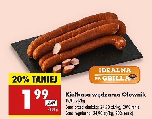 Kiełbasa wędzarza Olewnik promocja w Biedronka