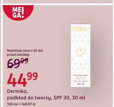 Podkład do twarzy SPF 30 promocja w Rossmann