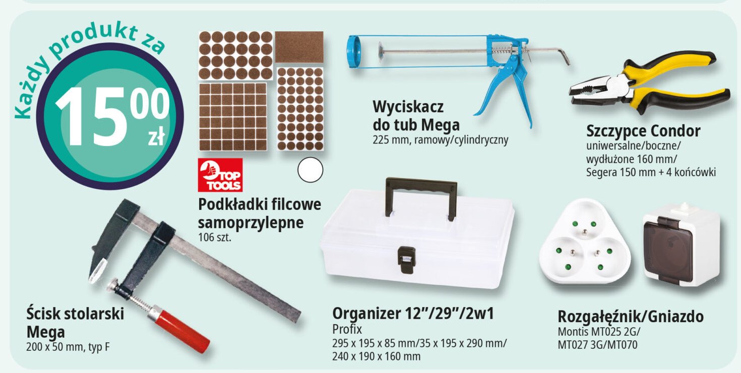 Podk艂adki filcowe br膮zowe Top tools promocja