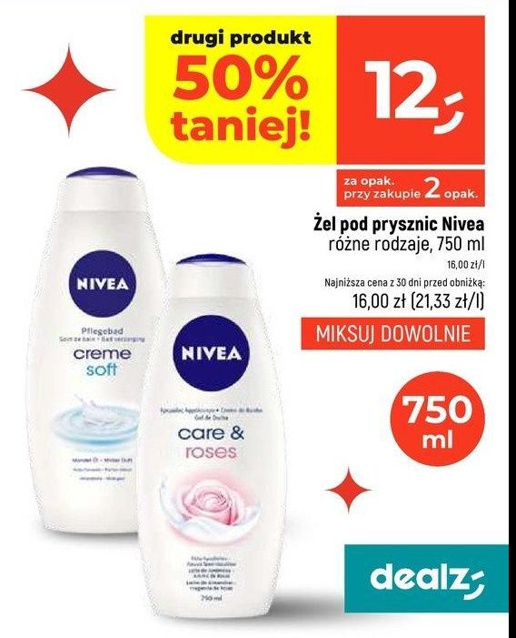 Żel pod prysznic care & roses (harmony time) Nivea promocja