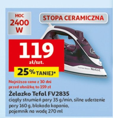 Żelazko Tefal FV2835 promocja w Auchan