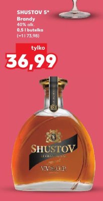 Brandy Shustov 0,5 l promocja w Kaufland