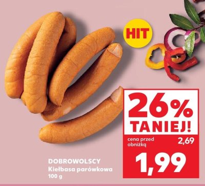 Kiełbasa parówkowa Dobrowolscy promocja w Kaufland