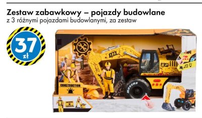 Zestaw zabawkowy - pojazdy budowlane promocja w Tedi