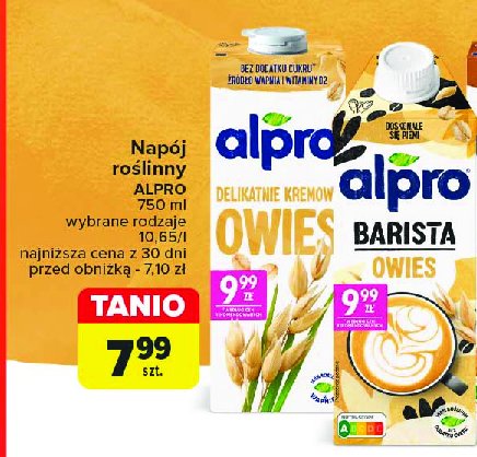 Napój owies delikatnie kremowy Alpro promocja