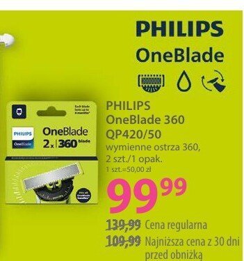 Golarka PHILIPS OneBlade 360 QP4220/50 promocja w Hebe