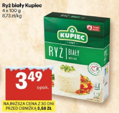 Ryż biały Kupiec promocja w Delikatesy Centrum