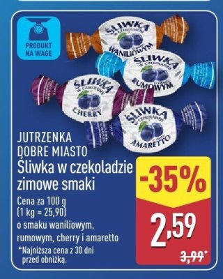 Śliwka w czekoladzie zimowe smaki promocja w Aldi