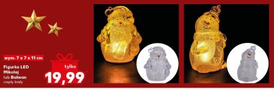 Figura LED Mikołaj ciepły biały promocja w Kaufland