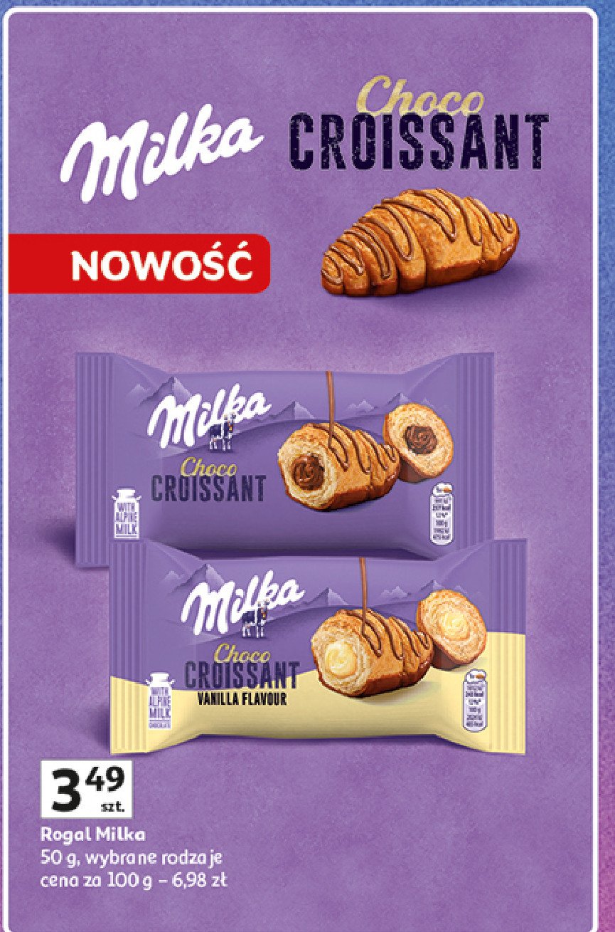 Rogalik waniliowy Milka promocja w Auchan