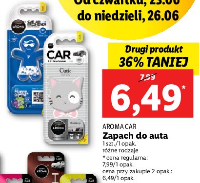 Zapach samochodowy bluberry AROMA CAR CAT promocja