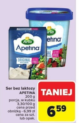 Ser bez laktozy APETINA ARLA promocja w Carrefour