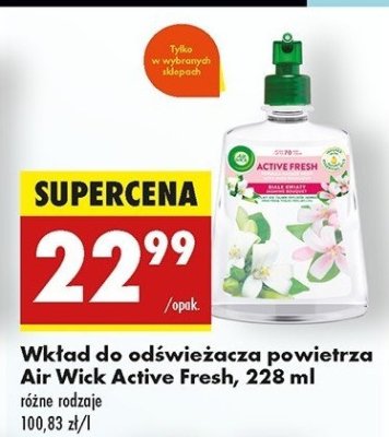 Odświeżacz powietrza białe kwiaty zapas Air wick active fresh promocja