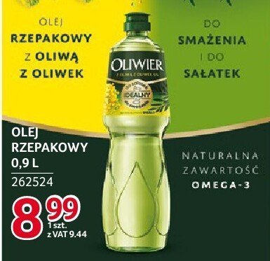 Olej rzepakowy Oliwier 0.9L promocja w Selgros