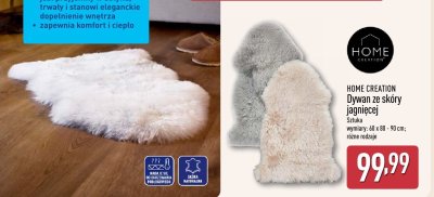 Dywan ze skóry jagnięcej  promocja w Aldi