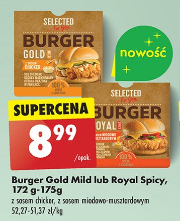 Burger royal spicy Selected for you promocja w Biedronka