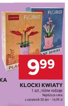 Klocki konstrukcyjne kwiaty promocja