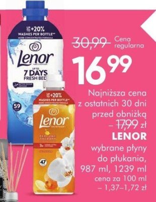 Płyn do prania Lenor wybrane rodzaje 987 ml, 1239 ml promocja w Super-Pharm