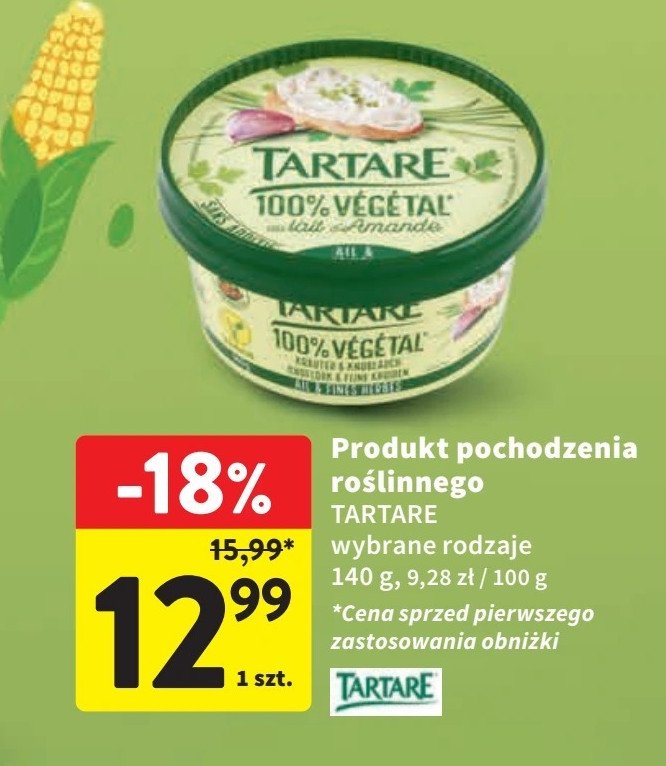 Smarowidło z czosnkiem i ziołami Tartare promocja