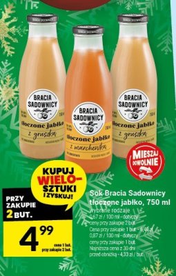 Sok Bracia Sadownicy tłoczone jabłko, 750 ml promocja w Twój Market