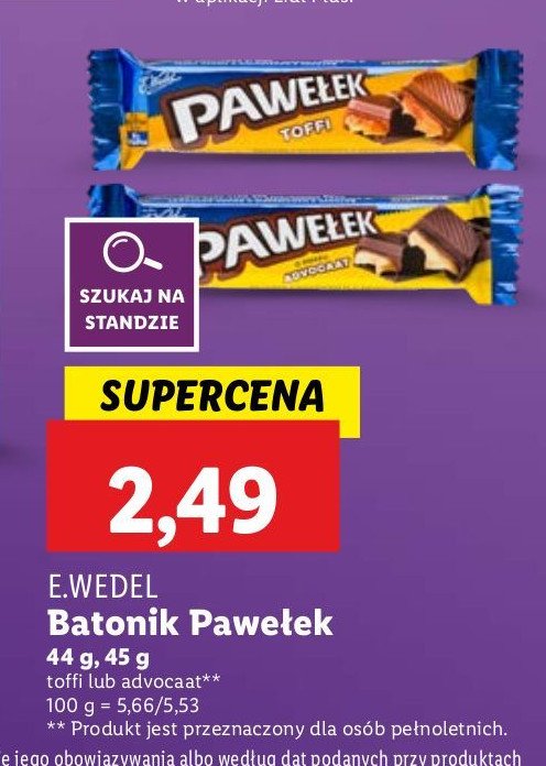 Baton toffi Wedel promocja w Lidl